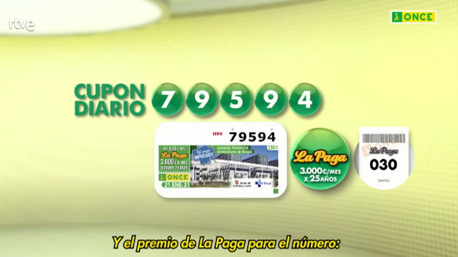 Sorteo ONCE - 21/01/21 - ver ahora