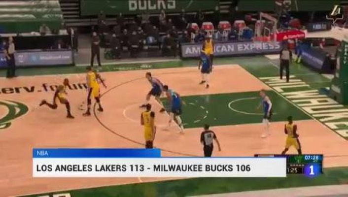 Los Lakers tumban a los Bucks de Antetokounmpo