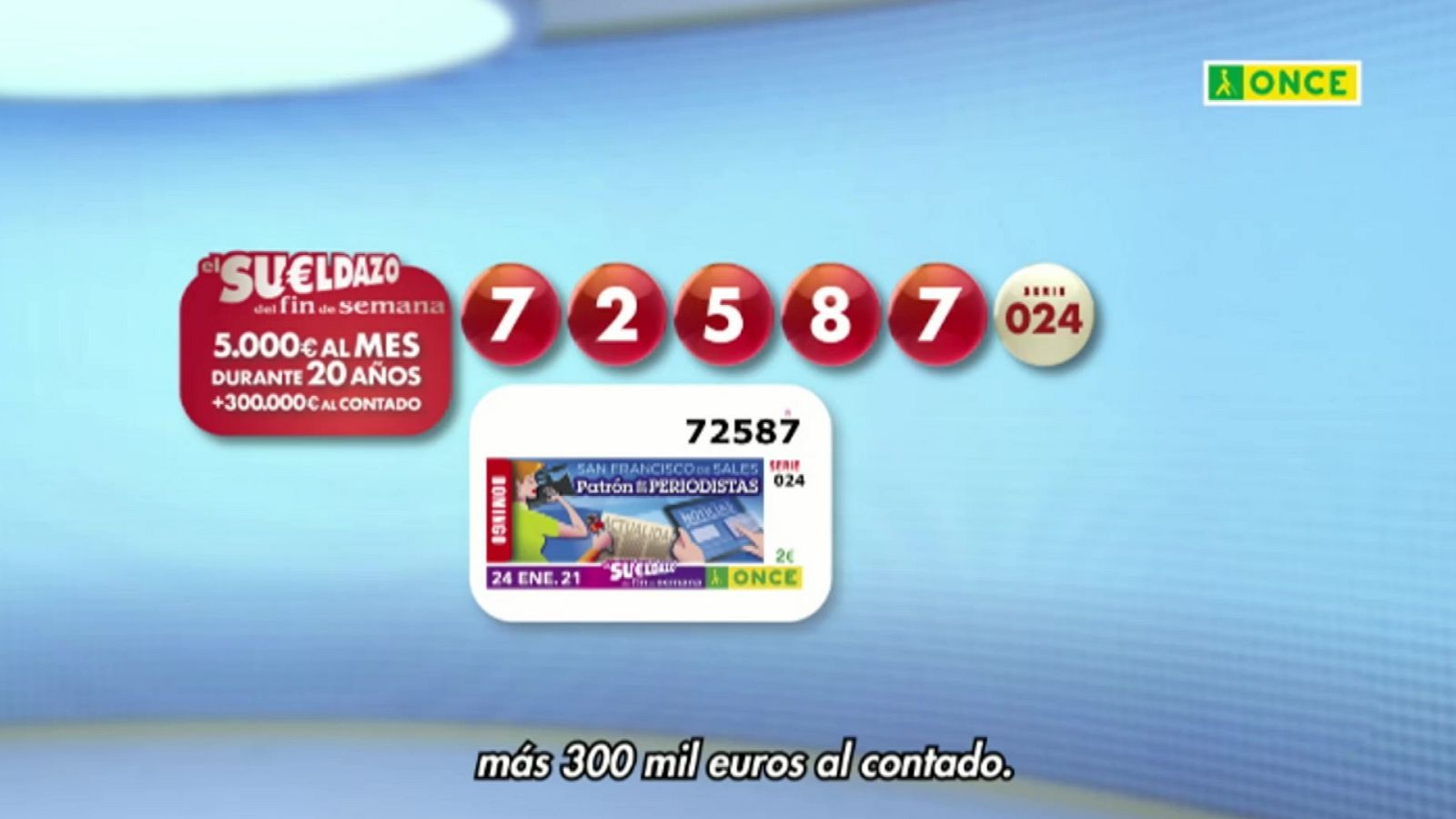 Sorteo ONCE - 24/01/21 - ver ahora