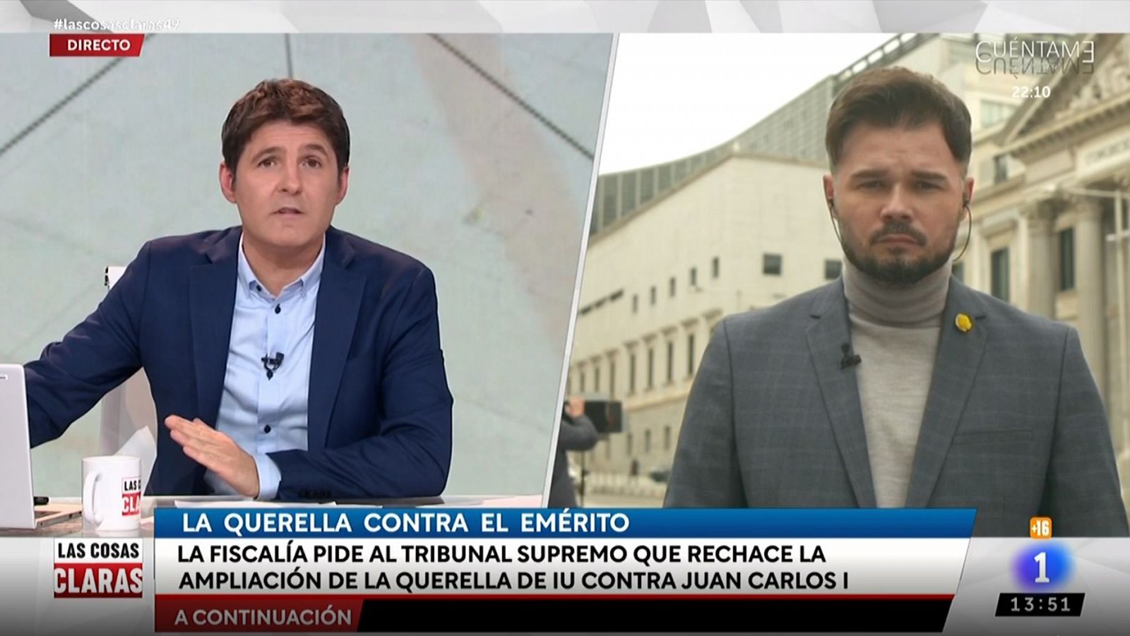 Gabriel Rufián: "La Casa Real es una empresa que aprovecha su apellido para hacer business"