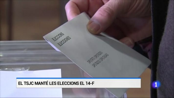 L'Informatiu - Els partits valoren la decisió del TSJC de mantenir les eleccions el 14 de febrer