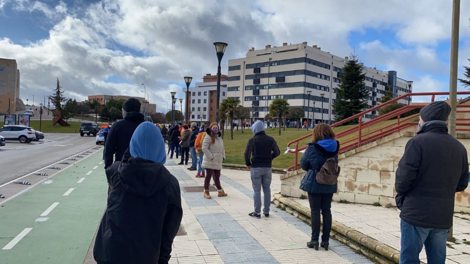 El pabellón Los Pajaritos de Soria acoge el cribado masivo que se desarrolla en la ciudad