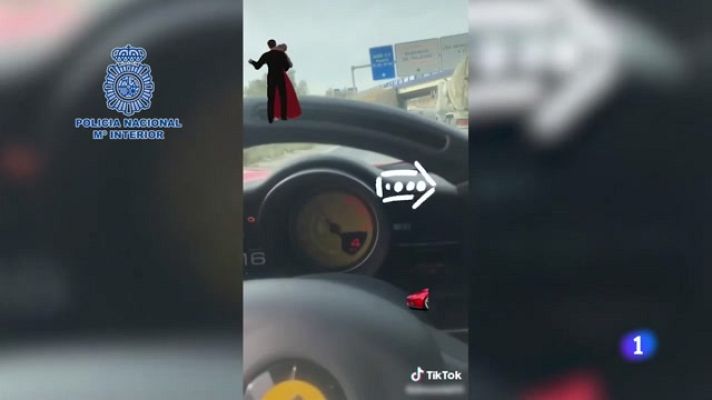 Telediario 1 - Se grababa casi triplicando los límites de velocidad