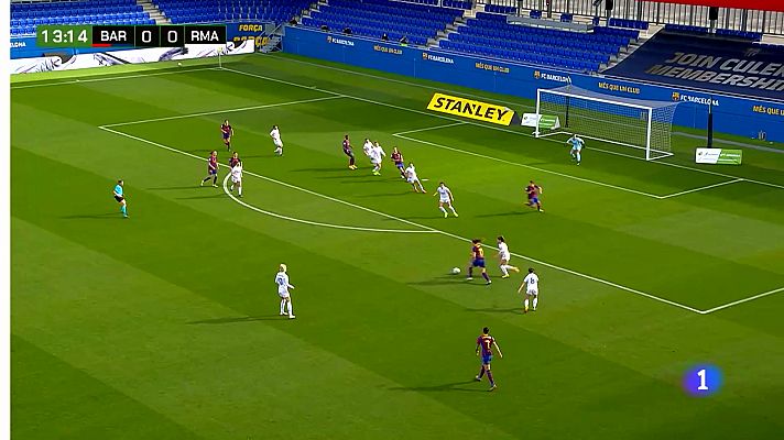 Telediario 1 - Goleada del Barça al Madrid con reivindicación por un protocolo eficaz en la Primera Iberdrola