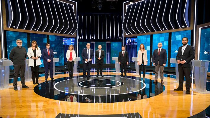 Los candidatos a la Generalitat piden el voto en el minuto final del debate