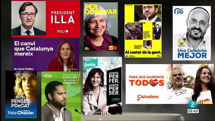 Els cartells electorals del 14F, amb Patrycia Centeno