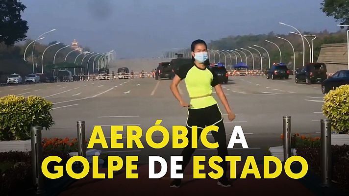 Modo Digital - Una profesora da una clase de aeróbic grabando sin querer el golpe de Estado en Birmania