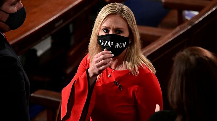 Telediario 1 - Conservadores frente a 'conspiranóicos': las dos almas del Partido Republicano