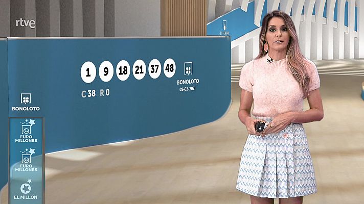 Loterías - Sorteo de Bonoloto y Euromillones del 02/02/21