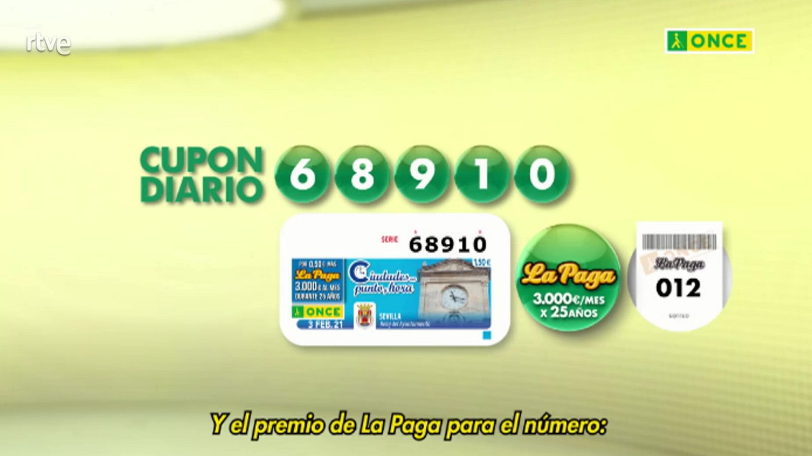 Sorteo ONCE - 03/02/21 - ver ahora