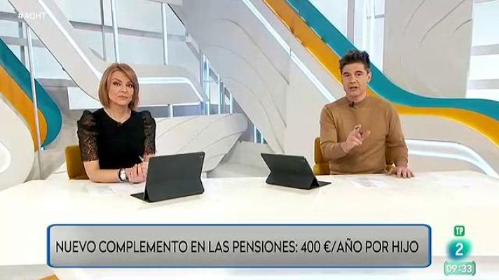 Nuevo complemento de las pensiones: 378 ¿ al año por hijo