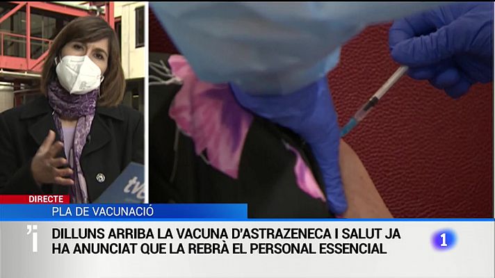 L'Informatiu - 32.000 dosis d'Oxford-AstraZeneca arribaran dilluns a Catalunya