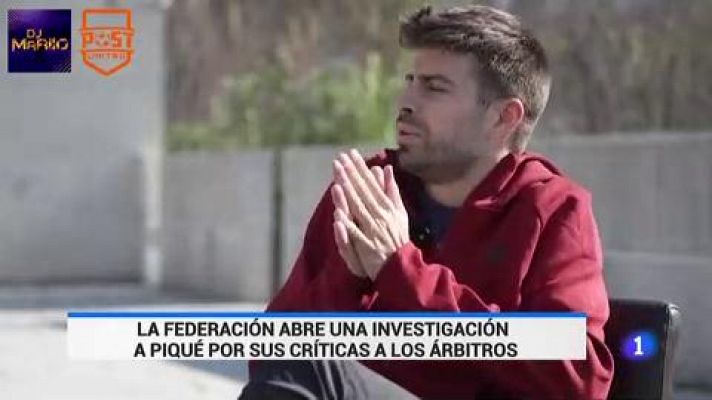 Telediario 1 - Piqué: "Yo le decía a Bartomeu que bajara al vestuario y no aparecía"