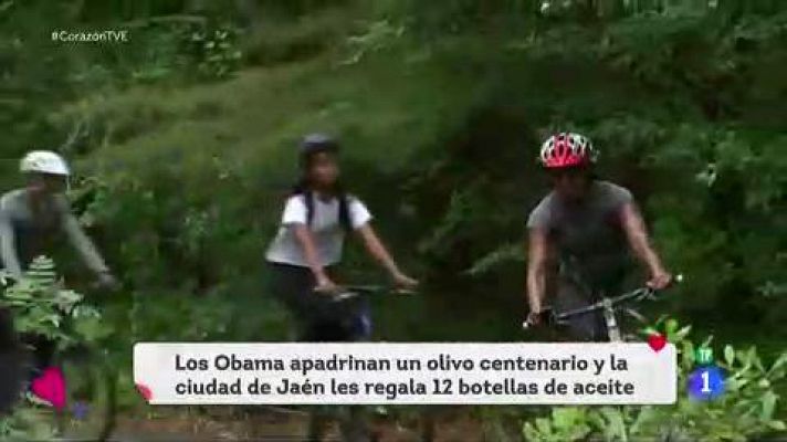 Los Obama apadrinan un olivo centenario en un pueblo de Jaén