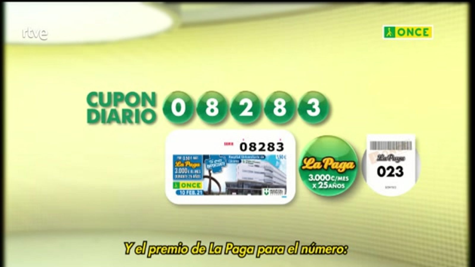 Sorteo ONCE - 10/02/21 - ver ahora