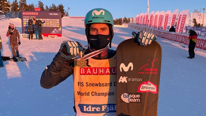 Telediario 1 - Lucas Eguibar, campeón del mundo de snowboard en Suecia