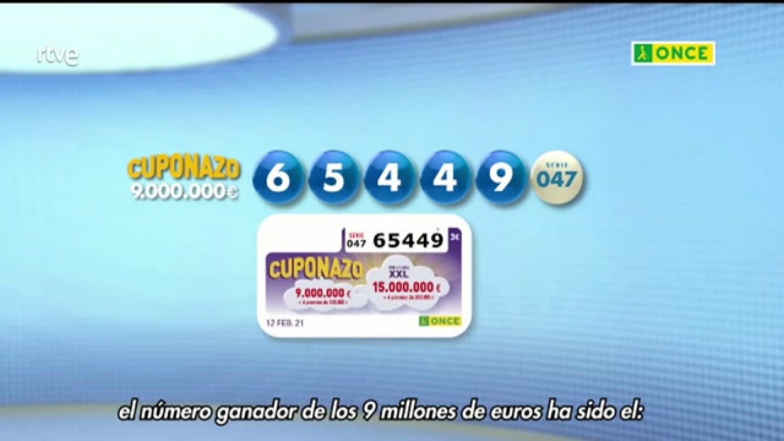 Sorteo ONCE - 12/02/21 - ver ahora