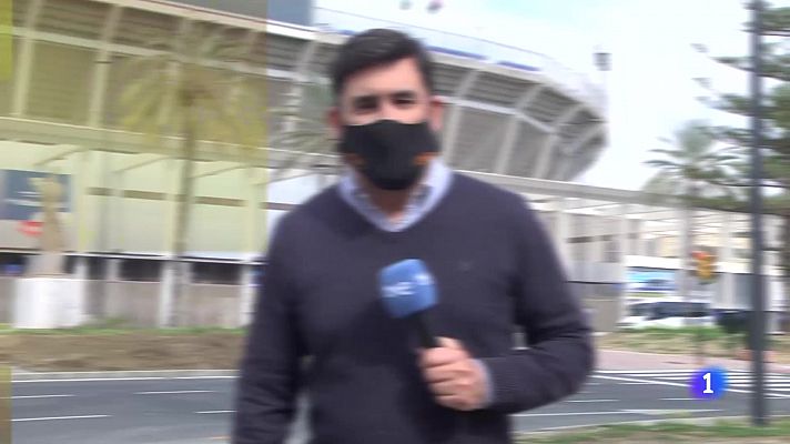 Todo listo en La Rosaleda para la final de la Copa de la Reina entre Logroño y Barça