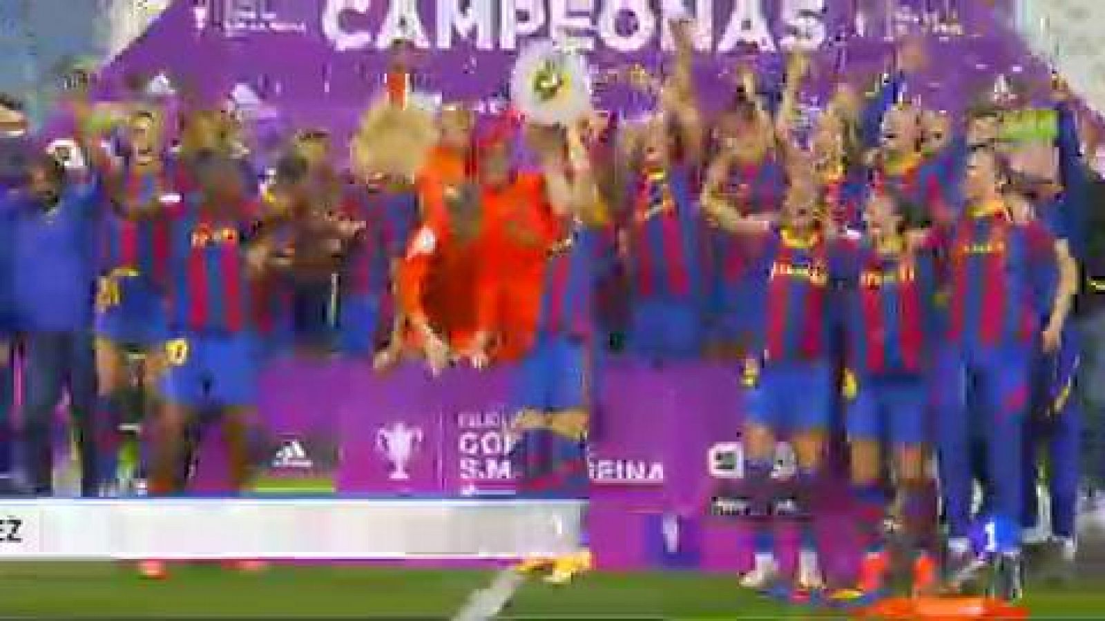 El Barça gana ante el EDF Logroño su séptima Copa de la Reina (3-0)