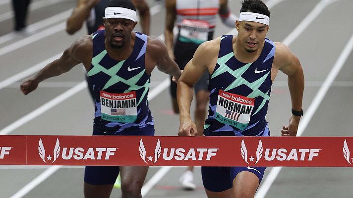Atletismo - Michael Norman gana el pulso a Rai Benjamin en los 400m en Nueva York