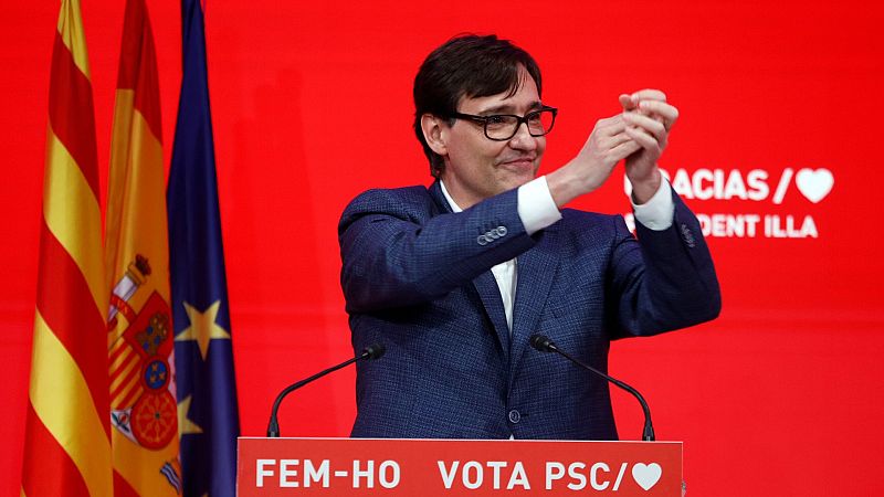 El PSC gana en votos en las elecciones en Catalu�a gracias al 'efecto Illa'