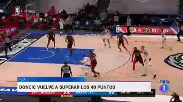 Telediario 1 - Dallas no puede con Portland pese a los 43 puntos de Doncic