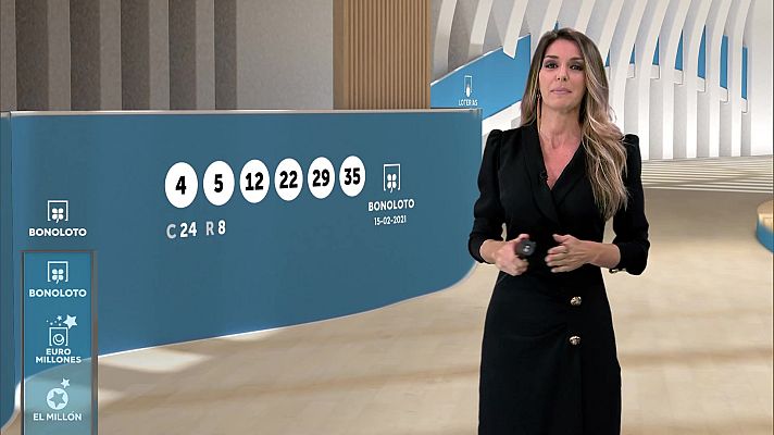 Loterías - Sorteo de la Bonoloto del 15/02/2021