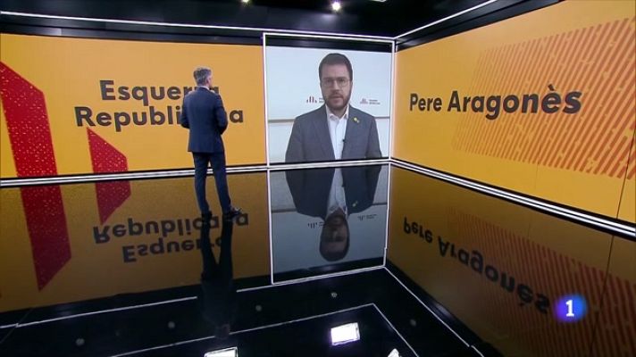 Telediario 1 - Pere Aragonès obre una ronda de contactes amb la CUP, Junts i els Comuns per assegurar-se la investidura