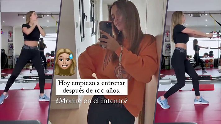 María Pombo vuelve al gimnasio tras dar a luz