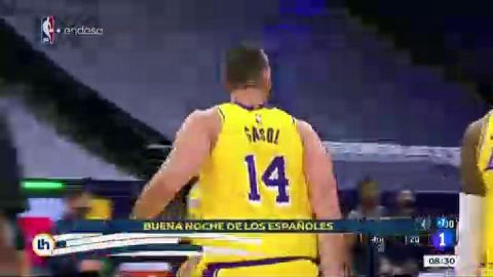 Telediario 1 - Los Lakers de Marc Gasol se imponen a los 'Wolves' de Rubio