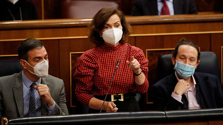 Telediario 1 - Nuevo choque entre PSOE y UP por las leyes en materia de igualdad mientras la oposición pide el cese de Iglesias