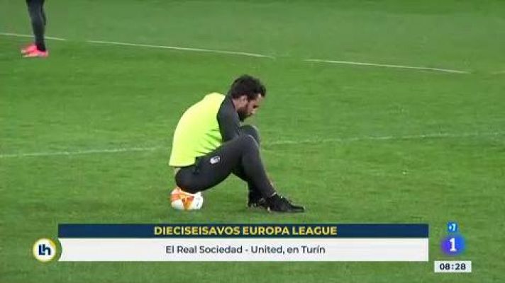 Telediario 1 - Real Sociedad, Granada y Villarreal afrontan duras eliminatorias de Europa League