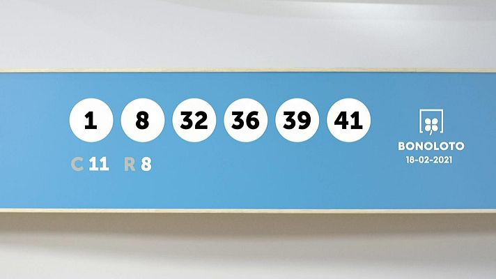SELAE - Sorteo de la Lotería Bonoloto del 18/02/2021