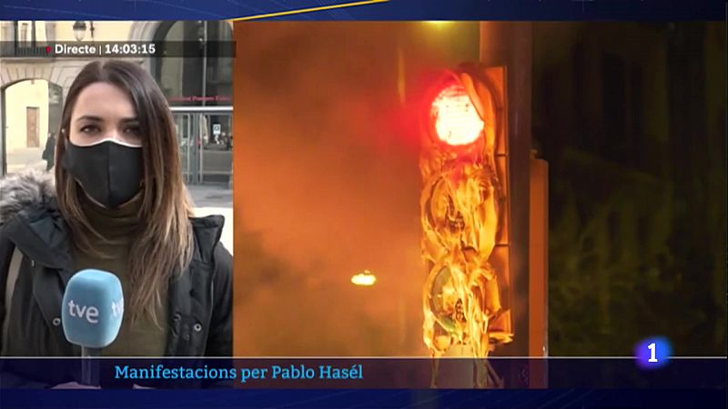 Tercera nit d'aldarulls a Barcelona amb 8 detinguts