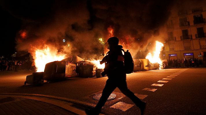 Cuarto día de protestas en Cataluña para pedir la libertad de Hasel