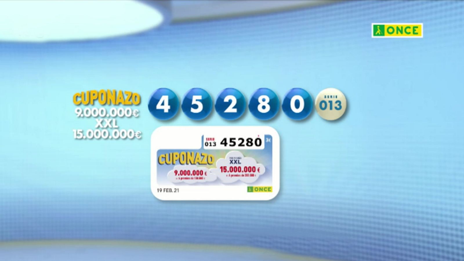 Sorteo ONCE - 19/02/21 - ver ahora