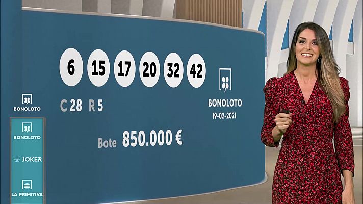 Loterías - Sorteo de la Bonoloto y Euromillones del 19/02/2021