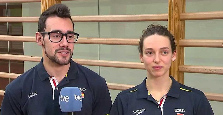 Telediario 1 - Pau Ribes y Emma García preparan la Copa del Mundo de sincro virtual