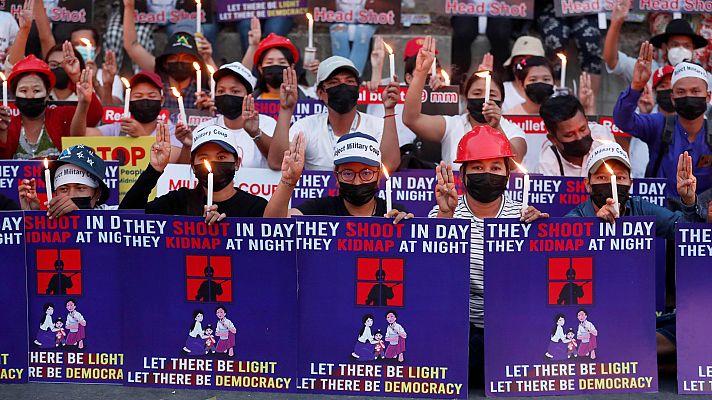 Informativo 24h - Ya son tres los muertos por la represión de las protestas populares en Birmania