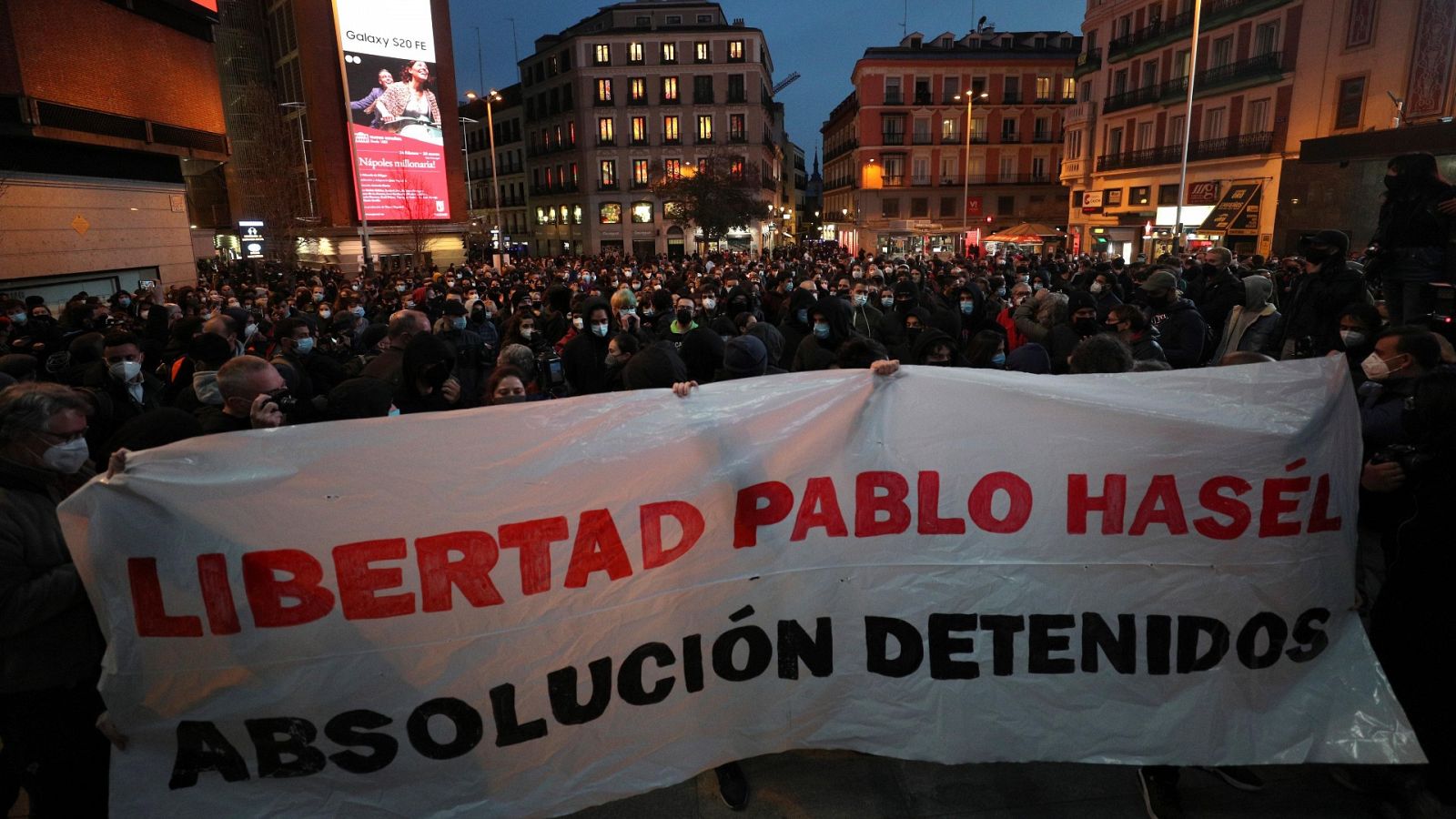 Quinto día de protestas por el encarcelamiento del rapero Pablo Hasel