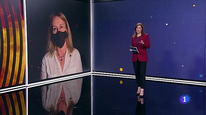 Telediario 1 - Un incendio de grandes dimensiones afecta a Navarra, Guipúzcoa y Francia