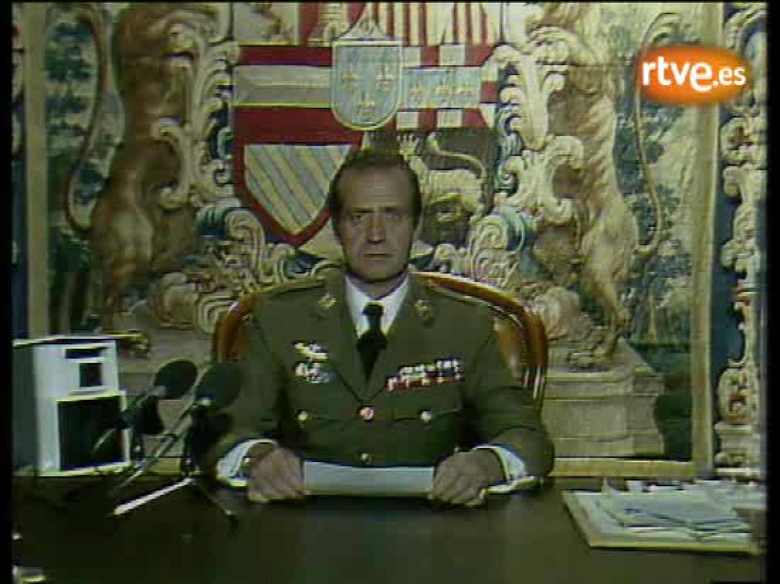 Archivo - Mensaje del rey Juan Carlos tras la intentona golpista del 23F - Fue noticia en el Archivo de RTVE | Ver