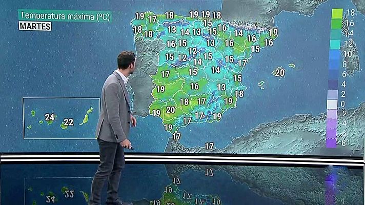 El tiempo - Suben las temperaturas diurnas, salvo en el Mediterráneo y Canarias que se mantienen