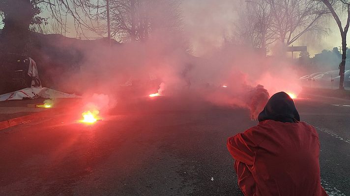 Disturbios tras la concentración contra el ERE a 150 trabajadores de Tubacex