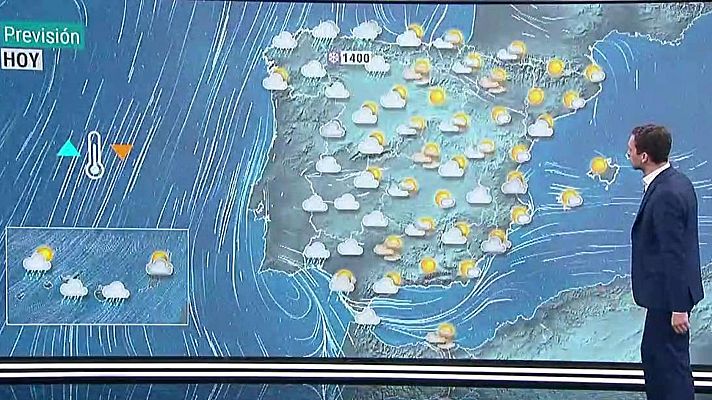 El tiempo - Un frente atlántico dejará cielos nubosos y precipitaciones en el noroeste peninsular y Canarias