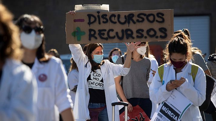 Telediario 1 - Amnistía Internacional denuncia que España ha vulnerado el derecho a la salud física y mental durante la pandemia