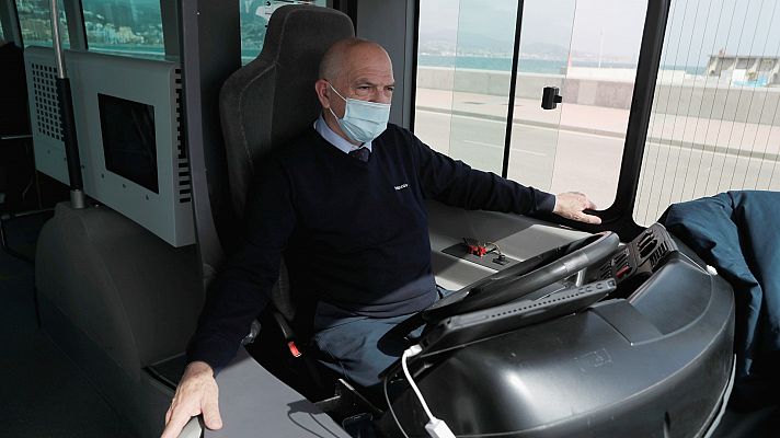 El primer autobús eléctrico sin conductor de Europa ya circula por Málaga