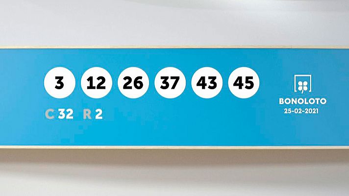 SELAE - Sorteo de la Lotería Bonoloto del 25/02/2021