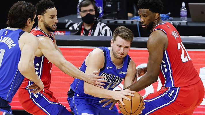 El Doncic más terrenal no logró llevarse el duelo ante los Sixers de Embiid