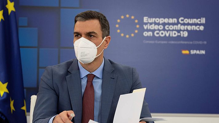 Telediario 1 - Sánchez respalda el 'certificado de vacunación' en la UE para "recuperar el turismo sin aumentar el riesgo sanitario"